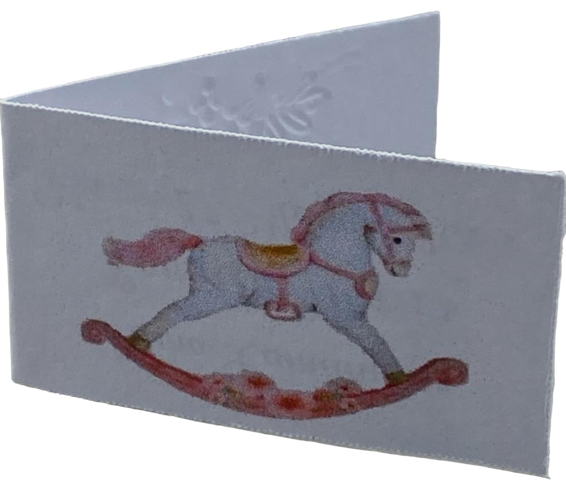10 Scatole Bomboniera A Forma Di Cavalluccio A Dondolo - Pois Rosa Con Fiocco - Contenitori Per Confetti Fai Da Te - Made In Italy