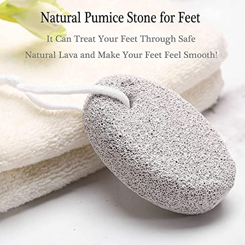 Image of Red Square Pumice Stone 2 Pcs, Natural Lave Pumice Stone for Feet /Hand, Small Callus Remover /Foot Scrubber Stone for Men /Women - Multicolor