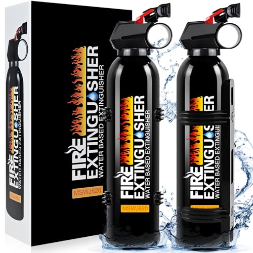 Fire Extinguisher for Home - Car Fire Extinguisher with Mount, Small A B C K Fire Extinguisher, Water-Based Fire Extinguishers for Car/House/Kitchen/Truck/Marine/Boat/Vehicle/utv/rv (2)