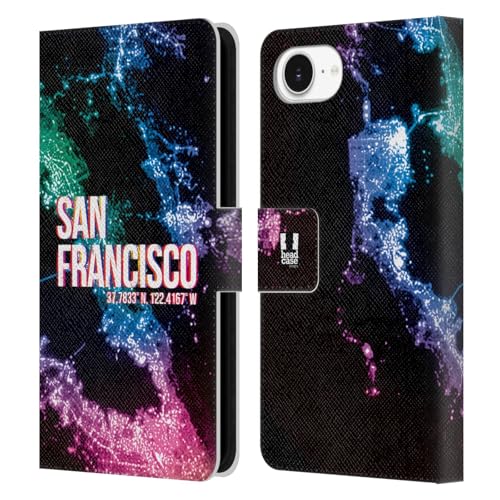 Housse en cuir iPhone 16e Head Case Designs finition haut de gamme San Francisco