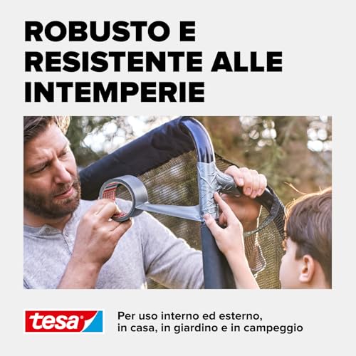 Tesa 56389-00000-11 Extra Power Universal Nastro Telato Americano, 50M:50Mm, Grigio - 5