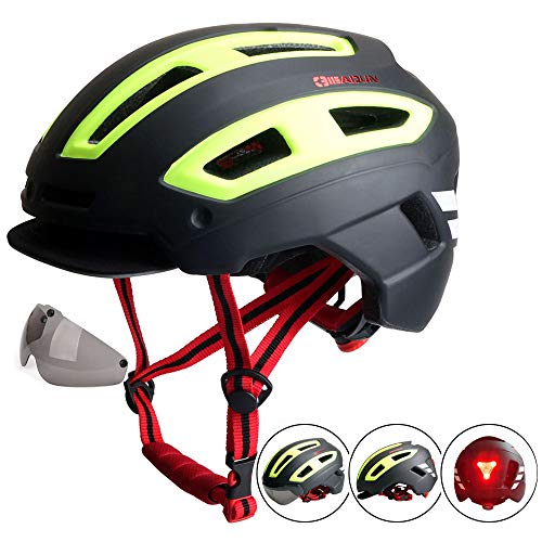 GIEADUN Bicycle Helmet Men and Women with Lights Detachable Magnetic Goggles Mountain Road