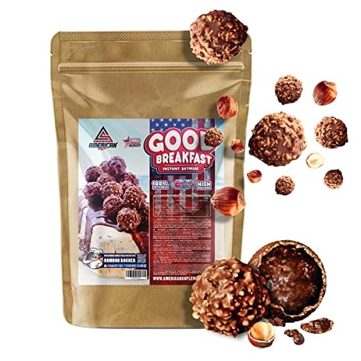 AS American Suplement | Harina de Avena Integral | Bajo en Azúcares y en Grasas | Fuente de Fibra de Calidad y Alto Contenido en Proteínas | Ideal para Postres Saludables (1 kg, Bombón Rocher)