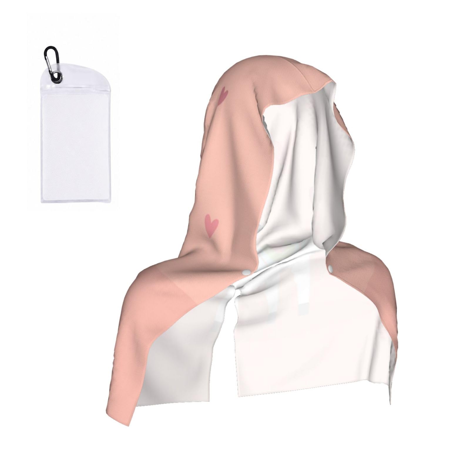 Satusa Men's Black Alpacas Print Cooling Hoodie Towel, Cooling Towels For Neck And Face, Quick Drying Absorbent Cooling Head Towel Beach Camping Gym Construction(2Pcs)