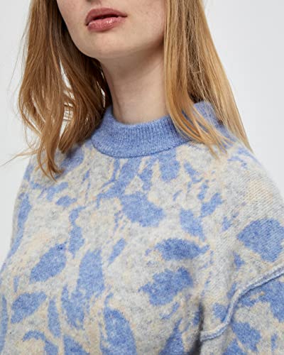 Minus Vita Roll Neck Pullover Donna, Blu (5010