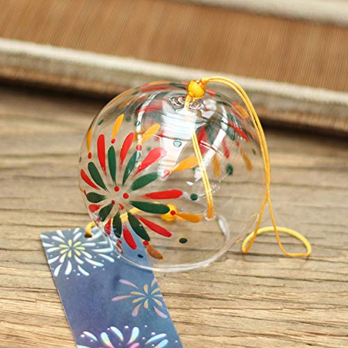 風鈴 ガラス 江戸風鈴 ウィンドチャイム かわいい 夏の風物詩 涼しい 装飾 花火