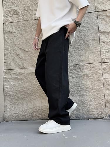 Men's Baggy Jeans Loose Fit Y2k Skater Denim Pants Straight Leg Hip Hop Trousers2