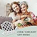 JOGREFUL Cookbook Stand, Cast Iron Heavy-Duty Recipe Book Holder, Kitchen Vintage Recipe Book Holder, Reading Rest Holder for Easel/Counter/Books/Magazine/iPad/Bible, Grid Pattern, White