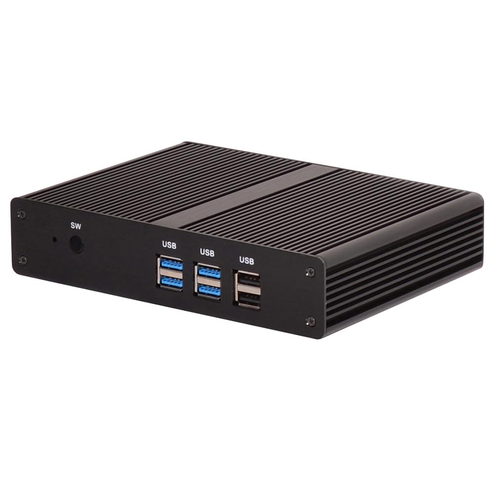 Fanless Mini PC, Desktop Computer, HTPC, Kodi Box, Celeron 4205U 5205U, Windows 11 / Linux Ubuntu, BM05, VGA, HDMI, LAN, 4 x USB3.0, 2 x USB2.0, 0 RAM, 0 Storage, Barebone No System