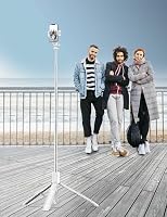 180CM Selfie Stick Stativ, Erweiterbarer All-in-1 Handy Stativ mit Kabelloser Fernbedienung, 360° Rotation Handyhalter Kompatibel mit Gopro, iPhone 15 14 13 12, Samsung, Xiaomi, Huawei – Ansicht 9