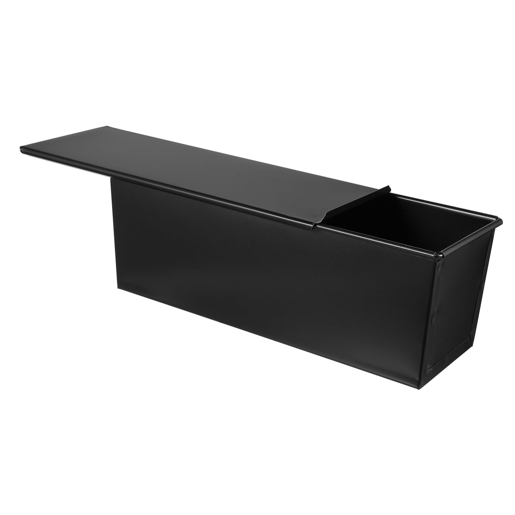 Moule à Pain Mie Rectangulaire avec Couvercle, Noir 750g