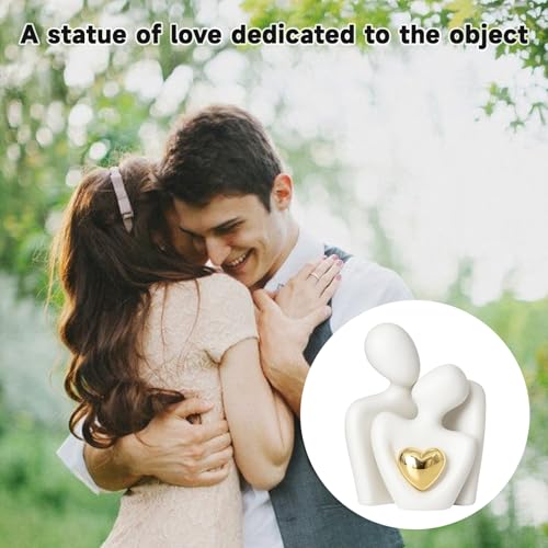 Modern Romantic Couple Statue - Abstract Art Gift for Anniversaries - Image 4