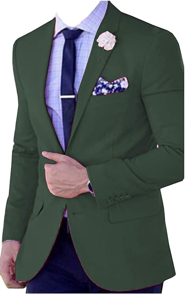 Aimicui Men's Suit Jackets Regular Fit Formal Blazer Classic Tuxedos for Wedding Groomsmen(Jacket)