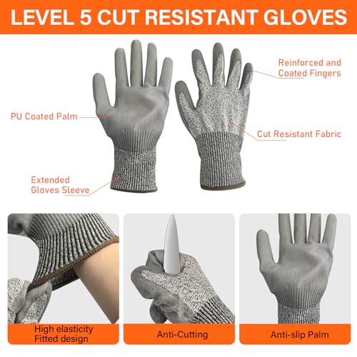 Professional Knee Pads for Work, Anti-Slip Knee Pads with Gloves for Women and Men, Thick Foam Knee Pads with Soft Gel Cushion for Construction Flooring Cleaning Gardening - Image 5