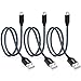 Short Micro USB Charger, iSeeker 3Pack 1.5ft/50cm High Speed Micro-USB to USB 2.0 Cable Sync & Charge Cord Compatible for Samsung Galaxy S7 Edge/S6, Android Smartphone, Camera