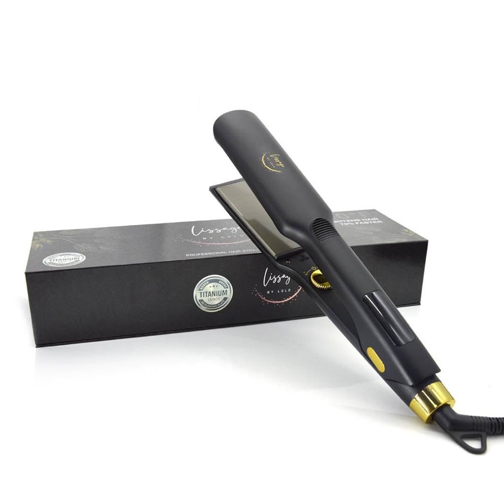 Professional Hair Straightener 1.5'' - Titanium Flat Iron Adjustable up to 450°F