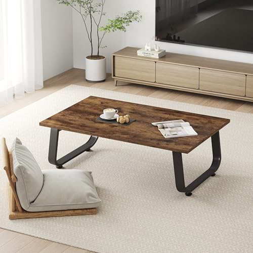 IBF テーブル 折りたたみ ローテーブル リビングテーブル 折り畳み センターテーブル コーヒーテーブル ちゃぶ台 オリタタミ おしゃれ 一人暮らし 組立不要 幅100×奥行50×高さ32cm (ビンテージ, 幅100cm)