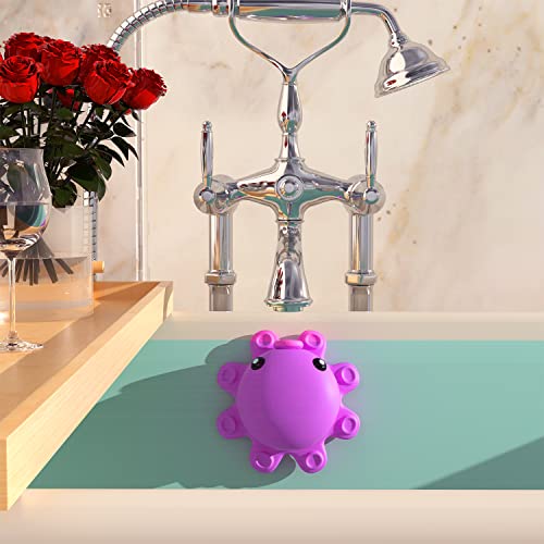 Bathtub Overflow Drain Cover - Tub Overflow Drain Cover, Soak Bath, Spa Accessories - Adds Inches of Water for Deeper Bath (Silicone, Hot Pink) - Thumbnail 7