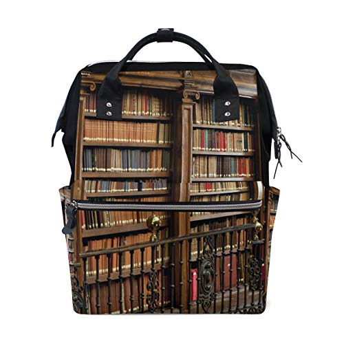 zaino da viaggio in tela stile vintage con libreria