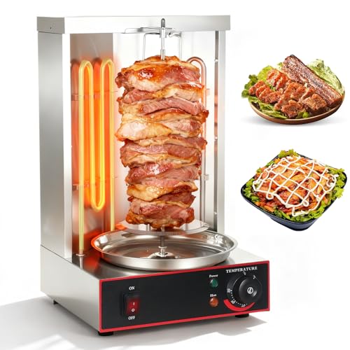 Döner-Vertikal-Multigrill, 3000W Dönergrill Edelstahl Grill, 360° Drehbarer Elektro-Dönergrill...