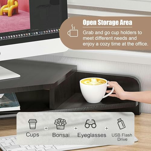Support moniteur d'angle pour libérer un petit bureau encombré de salle d'étude - 6