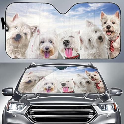 Protection pare-soleils intérieur pour voiture SUV taille M motif West Highland Terrier
