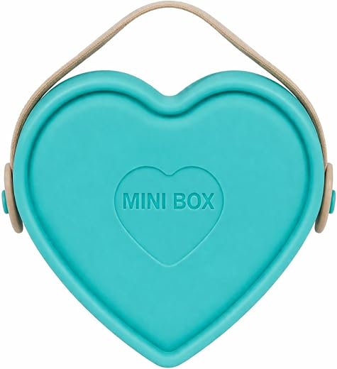 pinegrab Heart-Shaped Mini Jewelry Organizer Box with Handle – Portable Multi-Compartment Storage Case for Rings, Pills &amp; ...