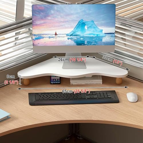 Support écran angle blanc pour soulager les cervicales au bureau - 8