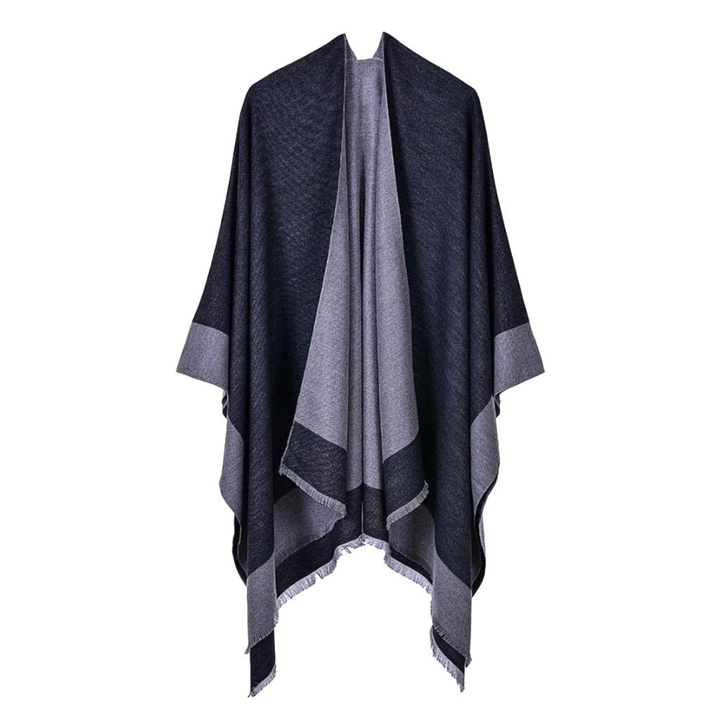 ™ Ladies Warm Shawl Wrap Open Front Poncho Cape Winter Cardigan Sweater Black | Scarves & Wraps | Womens Accessories | Clothing Shoes & Accessories-image-37
