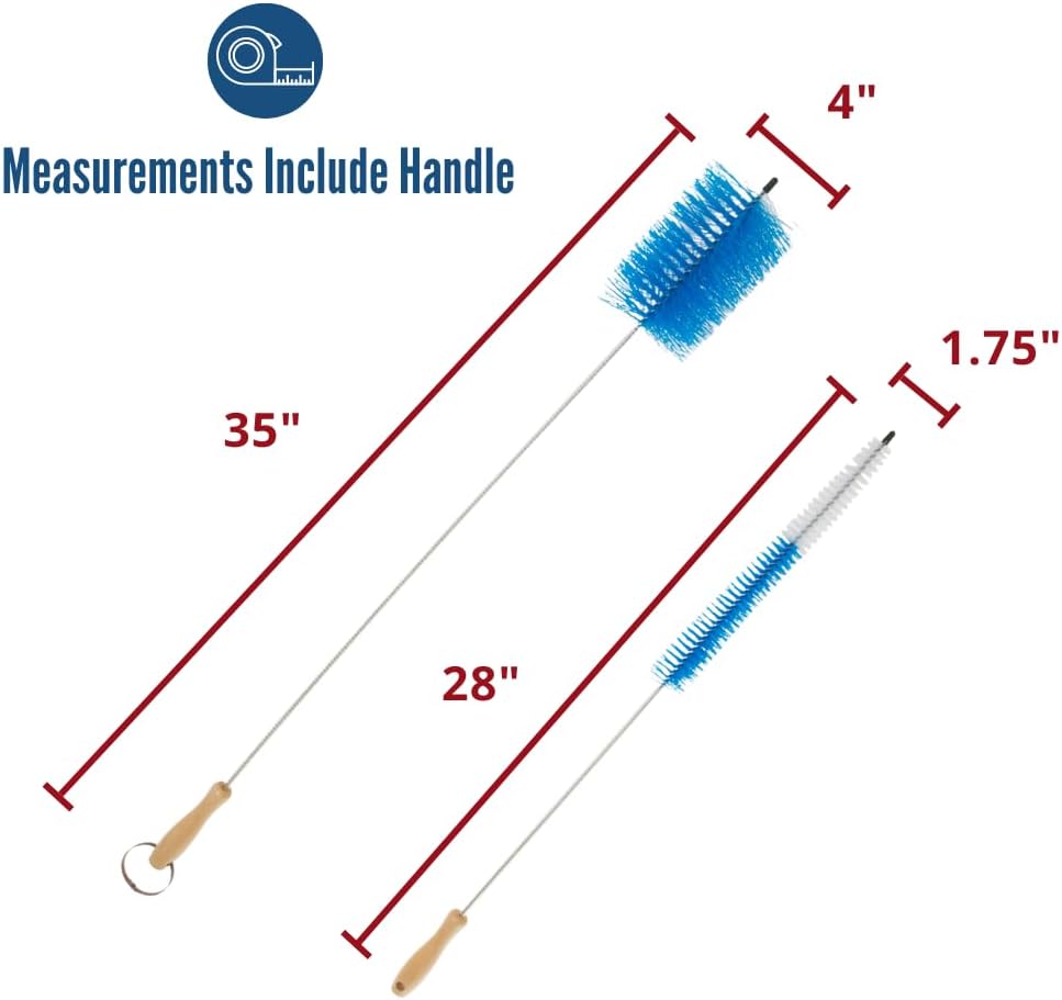 Universal Appliance Brush Set PM14X10056 – Flexible 2-Piece Brush Set for Refrigerators, Dryers, HVAC & Hard-to-Reach Areas