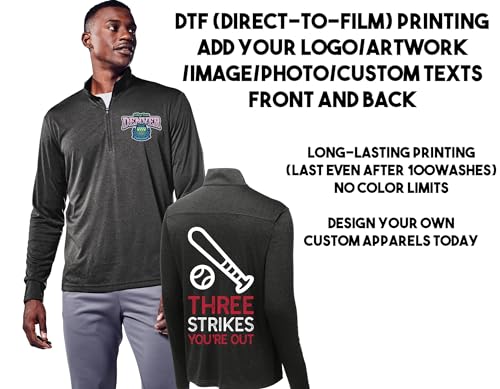 INK STITCH Men St469 Custom printing Front and Back Personalized Endeavor Half Zip Up Pullover4