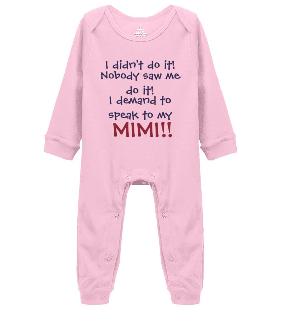 Poemsimai I Demand to Speak to My Mimi Cute Baby Bodysuit Footed Bodysuit Romper