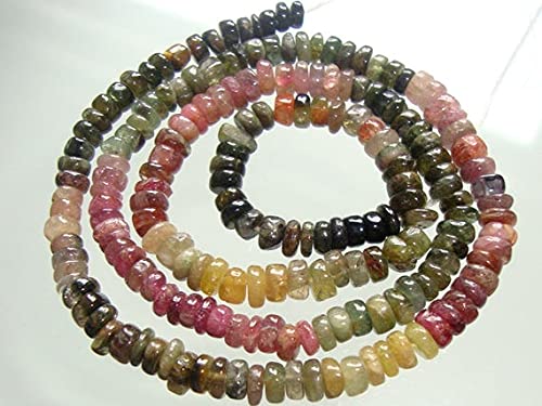 Rondelles de tourmaline 4.5-5mm pour réparer et enfiler un collier en pierres naturelles