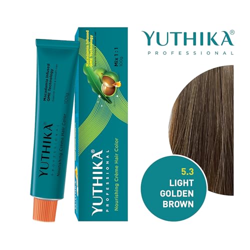 Image of Yutika Professional Creme Hair Color 100gm Light Golden Brown 5.3