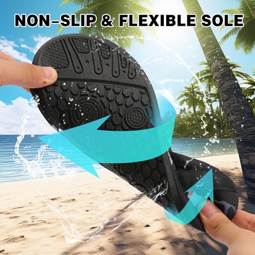 Barefoot Water Shoes for Women Men Non-Slip Yoga Socks Travel Slippers for Indoor Outdoor Beach Swim Surf Sport Water Park4