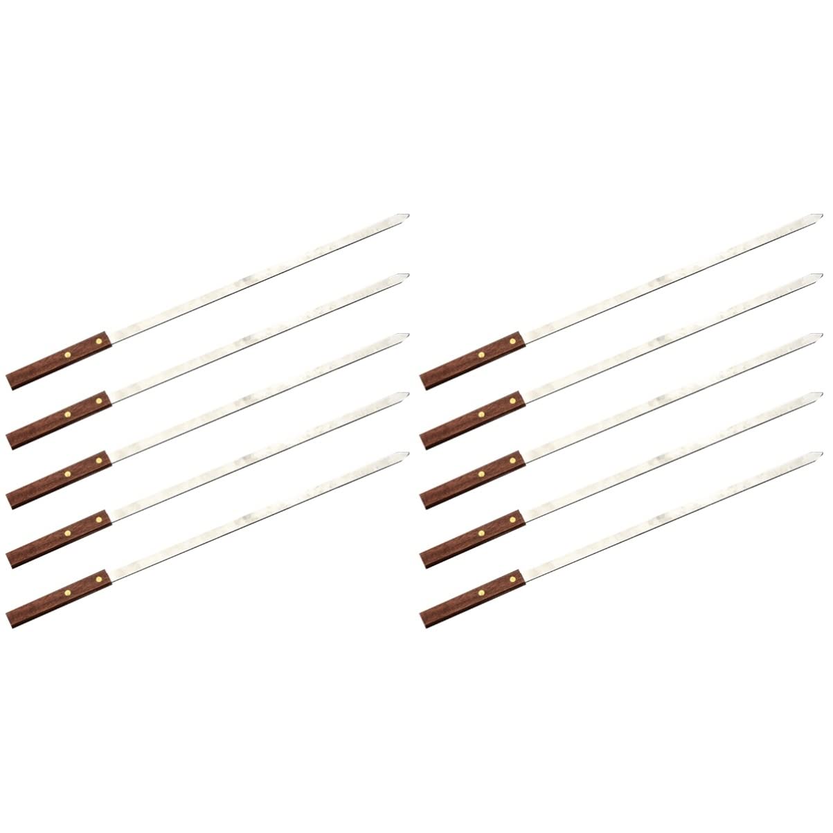 5 pezzi bastoncini per grigliare spiedini per grigliare in metallo carne gamberetti grigliare spiedini per kabob spiedini per grigliare spiedini per grigliare barbecuecarne bastoncino spiedino per b
