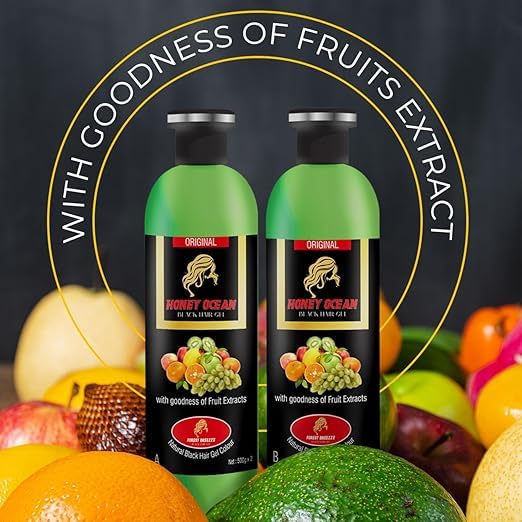Image of Black Hair Gel |Fruit Extract-Natural long Lasting Hair Colour| Suitable for all hair types (Pack OF 2)