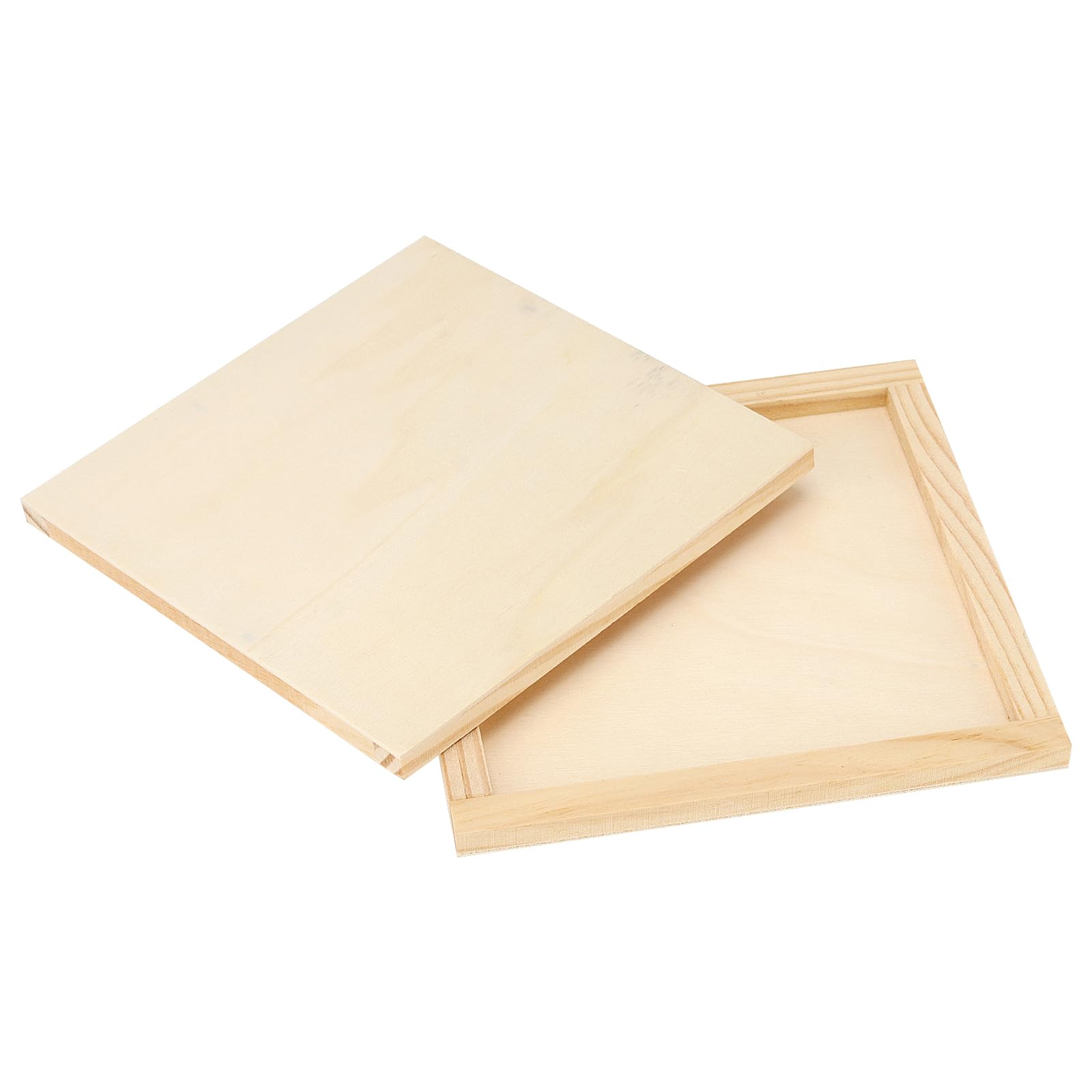 30 lienzos de madera de 12 x 12 cm, lienzo cuadrado en blanco para pintar, tablero de madera sin terminar para pintar proyectos de manualidades