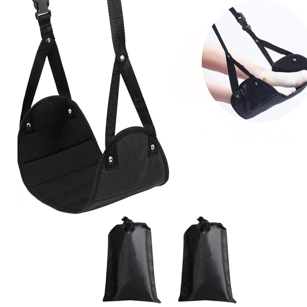 WZLL.SLSP Airplane Footrest,2 Sets Foot Hammock Airplane,for Travel Foot Rest for Airplane Flights,Reduce The Swelling of Feet