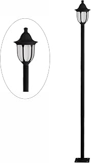 Poste Balizador Jardim Externo Preto 170cm Medieval Acl31