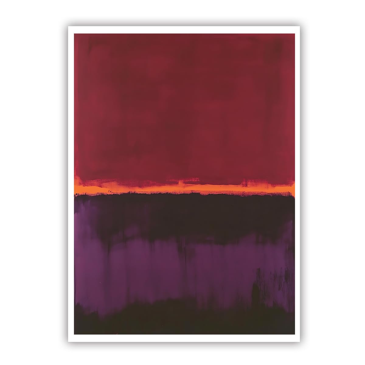 OSHIONARTE Large Abstract Geometric Wall Art Canvas Paintings Burgundy and Purple Art Prints Mid-Century Blocks Wall Pictures for Home Decor 45x60cm Frameless