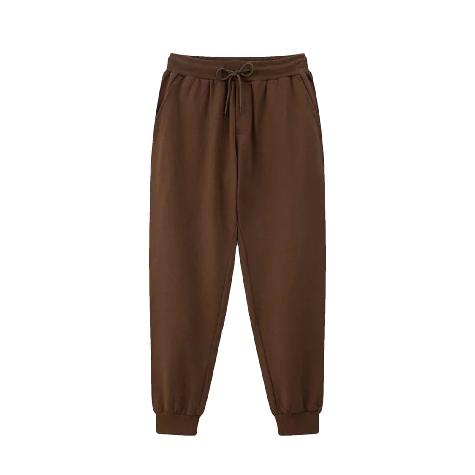 Dcvmvmn Mens Winter Cotton Casual Pants Thick Warm Drawstring Jogger Trousers Loose Fit Joggers Sweatpants