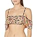 Laundry by Shelli Segal Damen Wild Paisley Cold Shoulder Rüschen Bikini Top, schwarz, X-Small