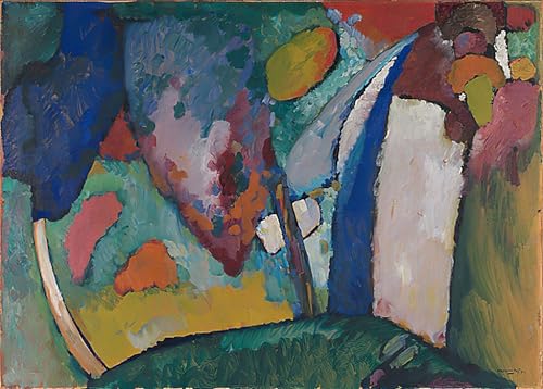Affiche artistique la cascade Kandinsky pour un salon contemporain chic