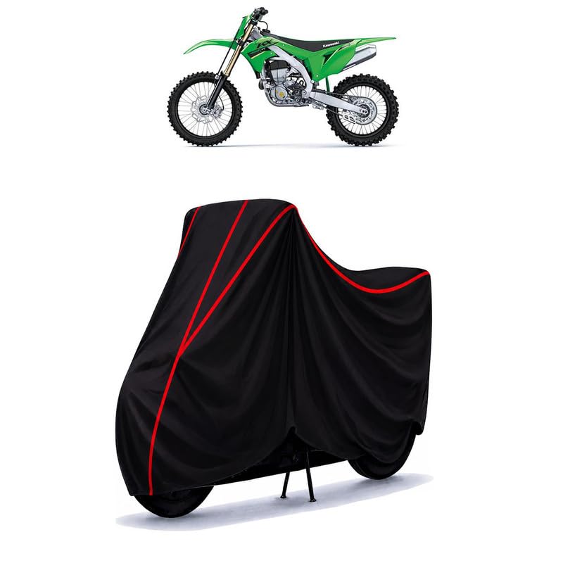 Image of KX250 Water Resistant Bike Cover for All Motorcycles & Scooters | Heavy Duty Premium Taffeta Fabric | UV Protection, Dustproof, Scratchproof | All Weather Two Wheeler Body Cover with Elastic Bottom