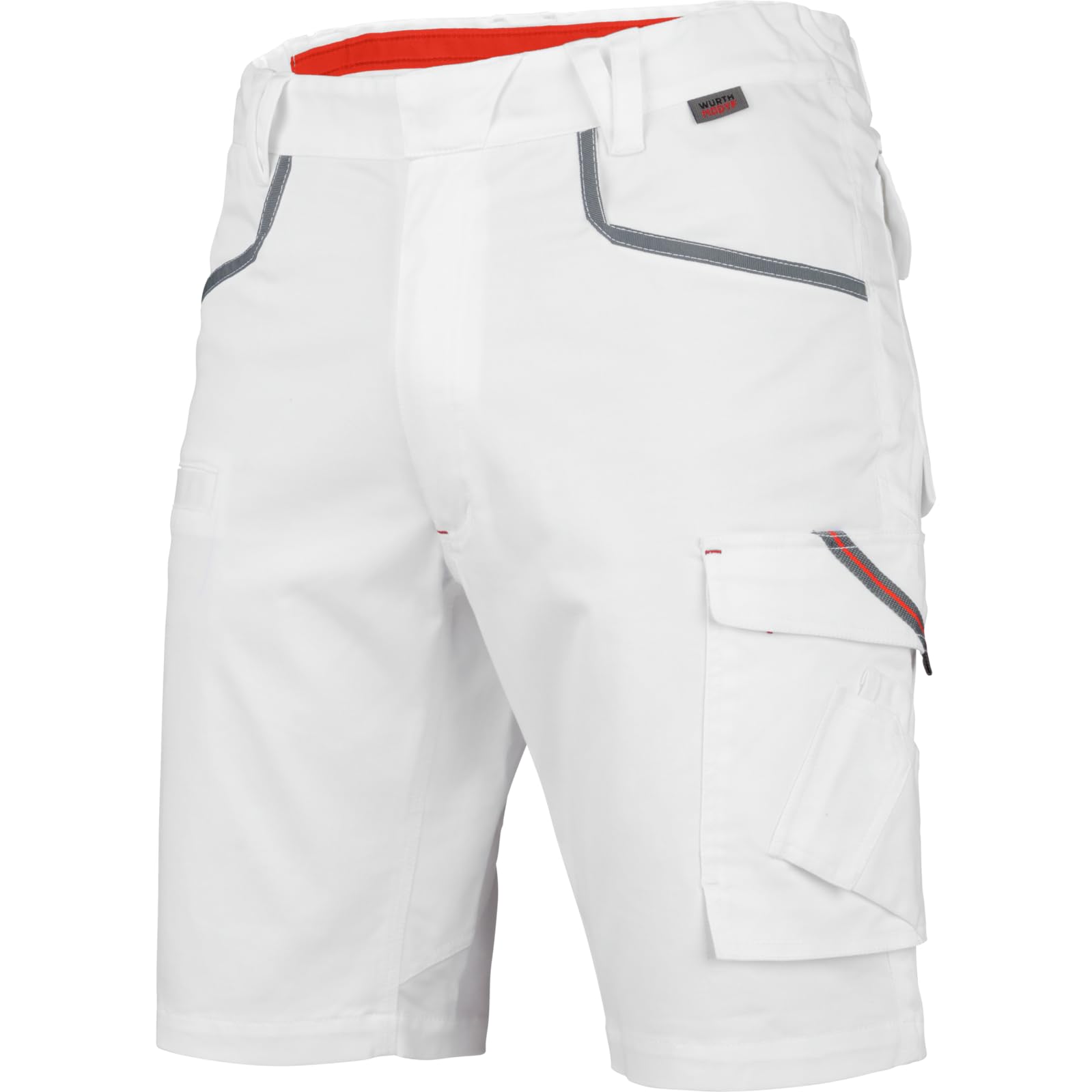 WÜRTH MODYF Arbeitsshorts Stretch X – Arbeitsshorts – kurze Arbeitshose für Herren (Weiss, Größe 52)