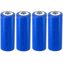4pcs 3.7V 900mAh 14430 Rechar Button Top Large Capacity for,LED,Mini Fans etc.