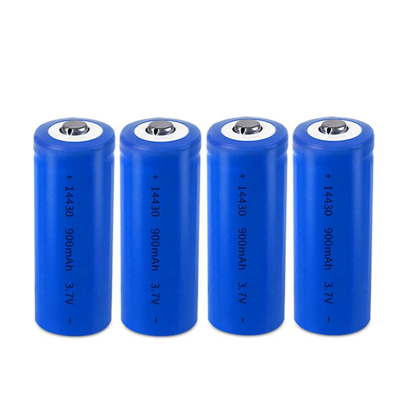 Batería recargable 3.7V 900mAh 14430 Button Top 4pcs miniatura 1