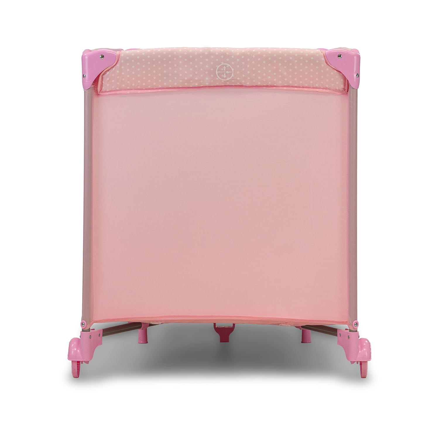 Asalvo Cuna de Viaje Bebé Plegable 0-3 Años (15 kg) | Cuna Portátil con Colchón, Bolsa y Ruedas con Freno | Parque Infantil Compacto Fácil de Transportar | Baleares Rosa