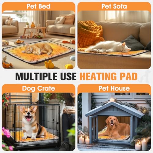 LanPool Pet Heating Pad, Upgraded Dog Cat Heating Pad,Outdoor & Indoor Heatings Pad for Cats, Waterproof Self Dogs Heatings Pads with 9 Adjustable Temperature,Electric Pet Pads for Cats and Dogs - Thumbnail 6